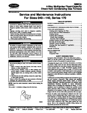 Carrier 58MCA 9SM Gas Furnace Owners Manual page 1