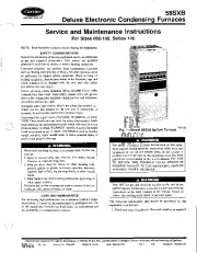 Carrier 58SXB 1SM Gas Furnace Owners Manual page 1