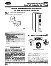 Carrier 58MXA 7SM Gas Furnace Owners Manual page 1