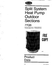 Carrier 77qb 1pd Heat Air Conditioner Manual page 1