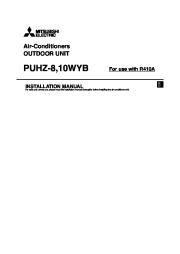Mitsubishi PUHZ 8 10WYB R410A Air Conditioner Installation Manual page 1