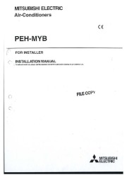 Mitsubishi Mr Slim PEH MYB Ducted Air Conditioner Installation Manual page 1
