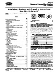 Carrier 58EFB 1SI Gas Furnace Owners Manual page 1