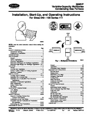 Carrier 58MVP 2SI Gas Furnace Owners Manual page 1