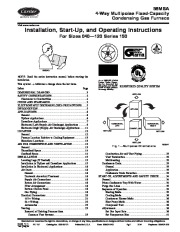 Carrier 58MSA 9SI Gas Furnace Owners Manual page 1