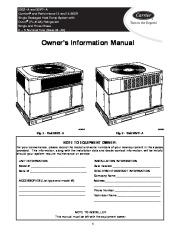 Carrier 50ez Vt 01 Heat Air Conditioner Manual page 1
