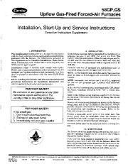 Carrier 58GP 58GS 3SIC Gas Furnace Owners Manual page 1