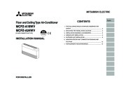 Mitsubishi MCFZ A18WV MUZ A24YV H Floor Mounted Air Conditioner Installation Manual page 1