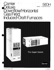 Carrier 58DH 2P Gas Furnace Owners Manual page 1