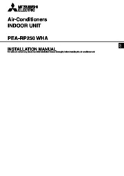 Mitsubishi Mr Slim PEA RP250 WHA Ducted Air Conditioner Installation Manual page 1