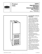 Carrier 58DFA 2PD Gas Furnace Owners Manual page 1
