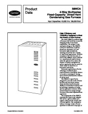 Carrier 58MCA 11PD Gas Furnace Owners Manual page 1