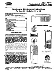 Carrier 58D 58U 7SM Gas Furnace Owners Manual page 1