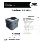 Carrier 24acr 1si Heat Air Conditioner Manual page 1