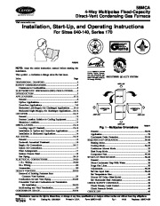 Carrier 58MCA 10SI Gas Furnace Owners Manual page 1