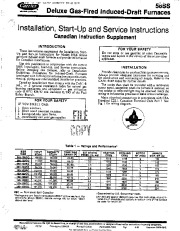 Carrier 58SSC 7SIC Gas Furnace Owners Manual page 1