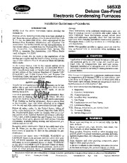 Carrier 58SXB 7XA Gas Furnace Owners Manual page 1