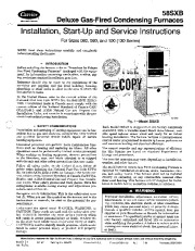 Carrier 58SXB 11SI Gas Furnace Owners Manual page 1