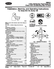 Carrier 58MCA 14SI Gas Furnace Owners Manual page 1