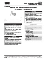 Carrier 58MSA 7SM Gas Furnace Owners Manual page 1