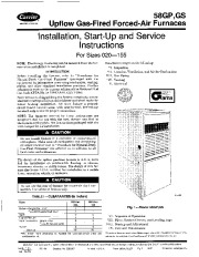 Carrier 58GP 58GS 2SI Gas Furnace Owners Manual page 1
