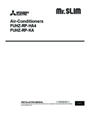 Mitsubishi Mr Slim PUHZ RP HA4 PUHZ RP KA Air Conditioner Installation Manual page 1