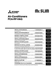Mitsubishi Mr Slim RG79D721H01 PCA RP HAQ Ceiling Suspended Air Conditioner Installation Instructions page 1
