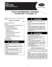 Carrier 58UVB 1SM Gas Furnace Owners Manual page 1