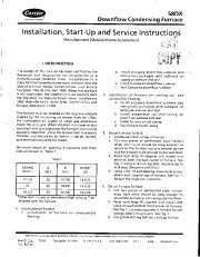 Carrier 58DX 12SI Gas Furnace Owners Manual page 1