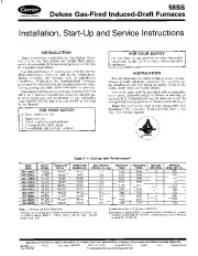 Carrier 58SS 6SIC Gas Furnace Owners Manual page 1
