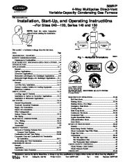 Carrier 58MVP 10SI Gas Furnace Owners Manual page 1