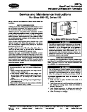 Carrier 58EFA 3SM Gas Furnace Owners Manual page 1