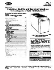 Carrier 58CLA 2SI Gas Furnace Owners Manual page 1