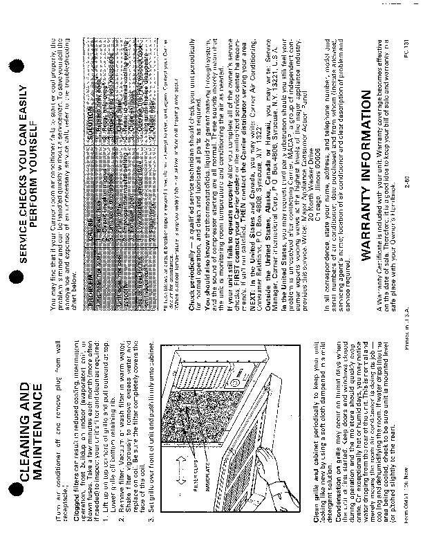 carrier automotive air conditioning control panel manual