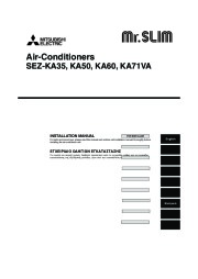 Mitsubishi Mr Slim SEZ KA35 KA50 KA60 KA71VA Ducted Air Conditioner Installation Manual page 1