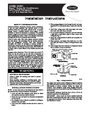 Carrier 24abb 4si Heat Air Conditioner Manual page 1