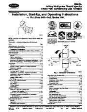 Carrier 58MCA 5SI Gas Furnace Owners Manual page 1