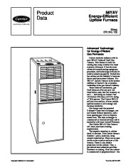 Carrier 58YAV 2PD Gas Furnace Owners Manual page 1