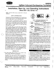 Carrier 58GF 2SI Gas Furnace Owners Manual page 1