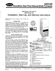 Carrier 58DP 58DR 5SI Gas Furnace Owners Manual page 1