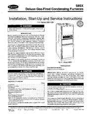 Carrier 58SX 16SI Gas Furnace Owners Manual page 1