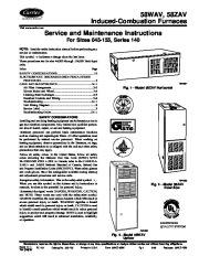 Carrier 58W 58Z 8SM Gas Furnace Owners Manual page 1