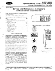 Carrier 58D 58U 6SM Gas Furnace Owners Manual page 1