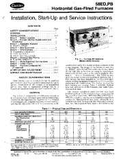 Carrier 58ED 58PB 1SI Gas Furnace Owners Manual page 1
