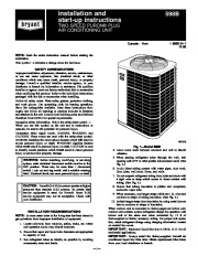 Carrier Bryant 598b 24 1 Heat Air Conditioner Manual page 1
