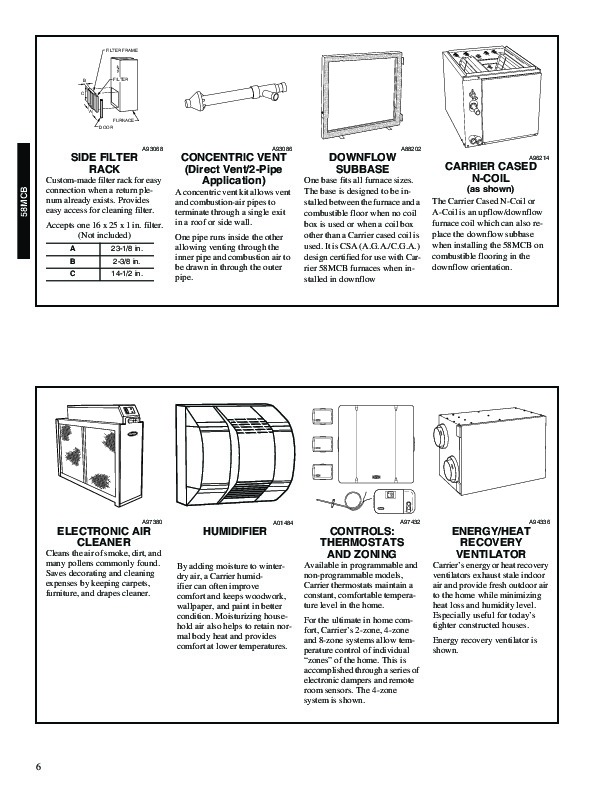 Carrier 58MCB 1PDREVA Gas Furnace Owners Manual