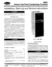 Carrier 58SX 4SI Gas Furnace Owners Manual page 1