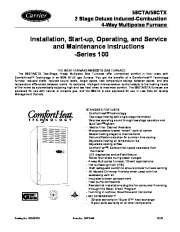 Carrier 58CTA 58CTX 4SI Gas Furnace Owners Manual page 1