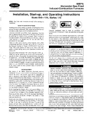 Carrier 58EFA 2SI Gas Furnace Owners Manual page 1
