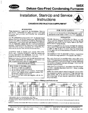 Carrier 58SX 16SIC Gas Furnace Owners Manual page 1